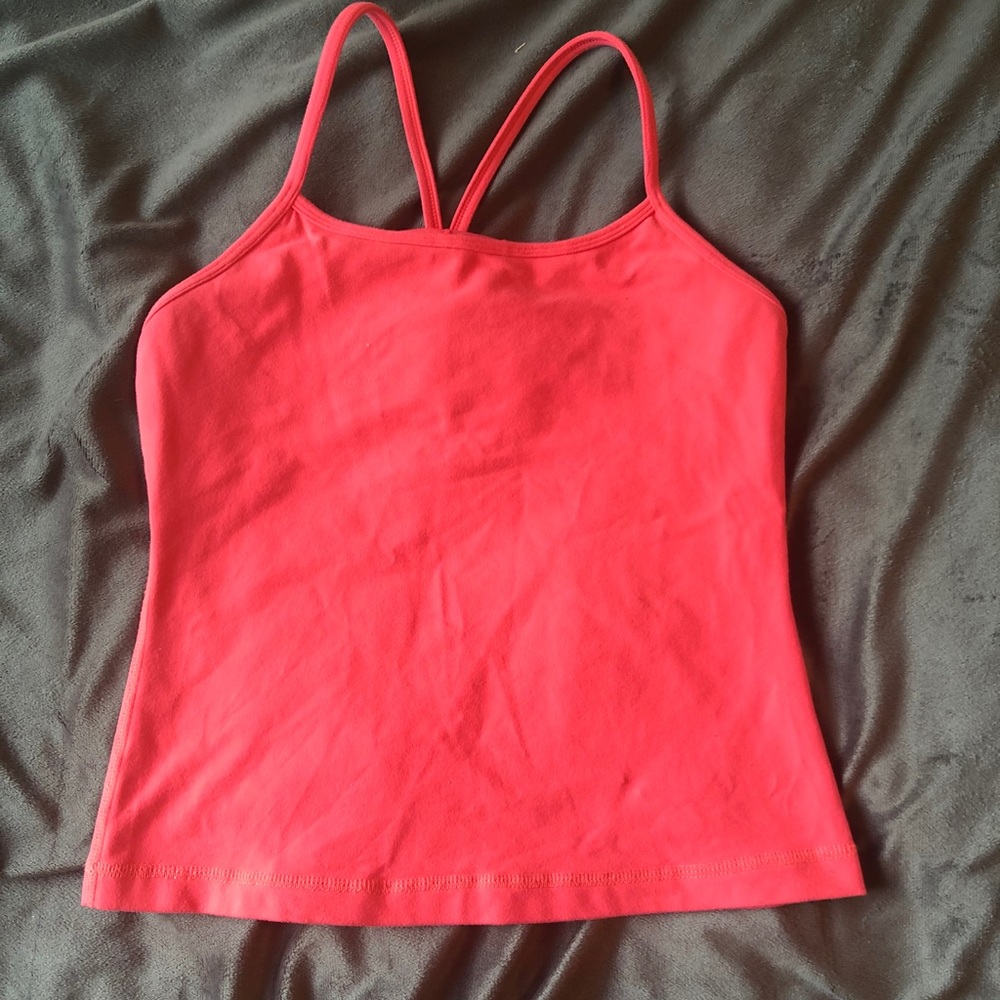 Hot pink workout tank